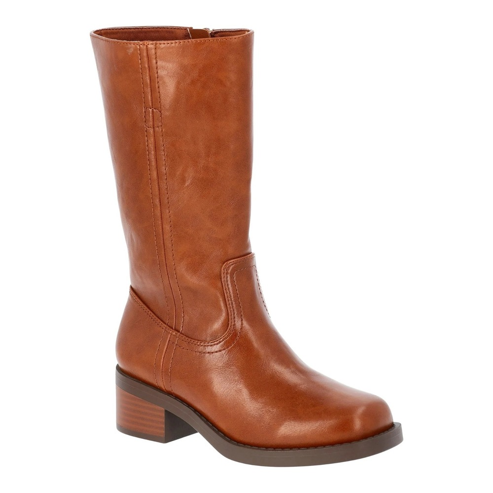 Girls Size 1 Brown‎ Tall Faux Leather Riding Boots Youth Western Wonder Nation